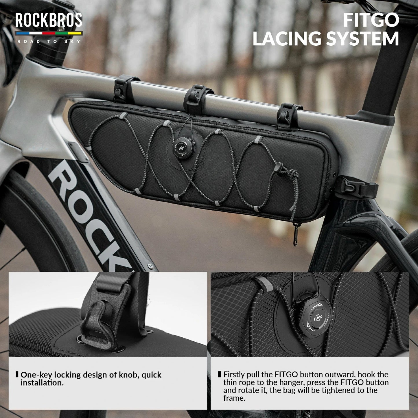 ROCKBROS Bike Triangle Bag-Road to sky