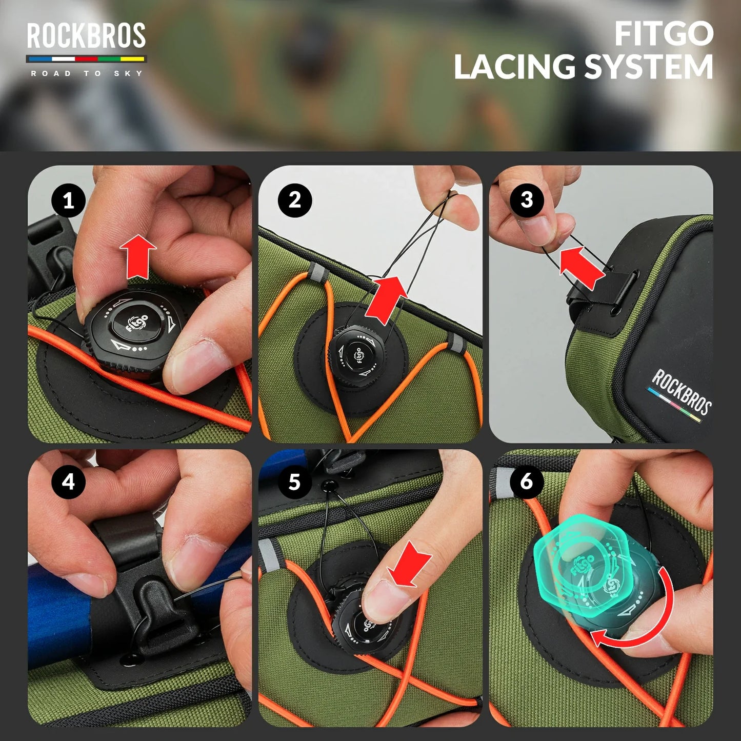 ROCKBROS Bike Triangle Bag-Road to sky