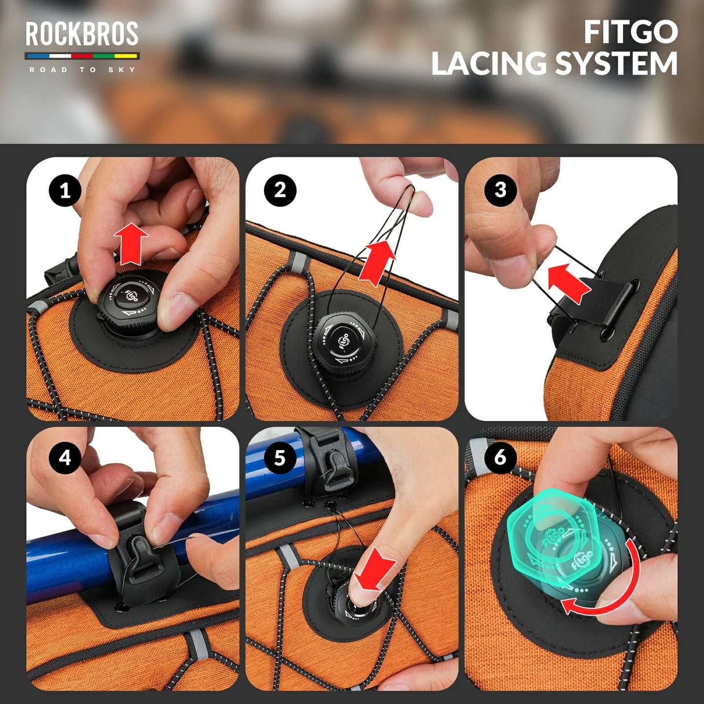 ROCKBROS Bike Triangle Bag-Road to sky