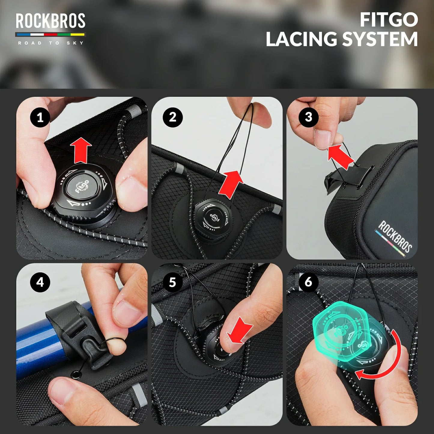 ROCKBROS Bike Triangle Bag-Road to sky