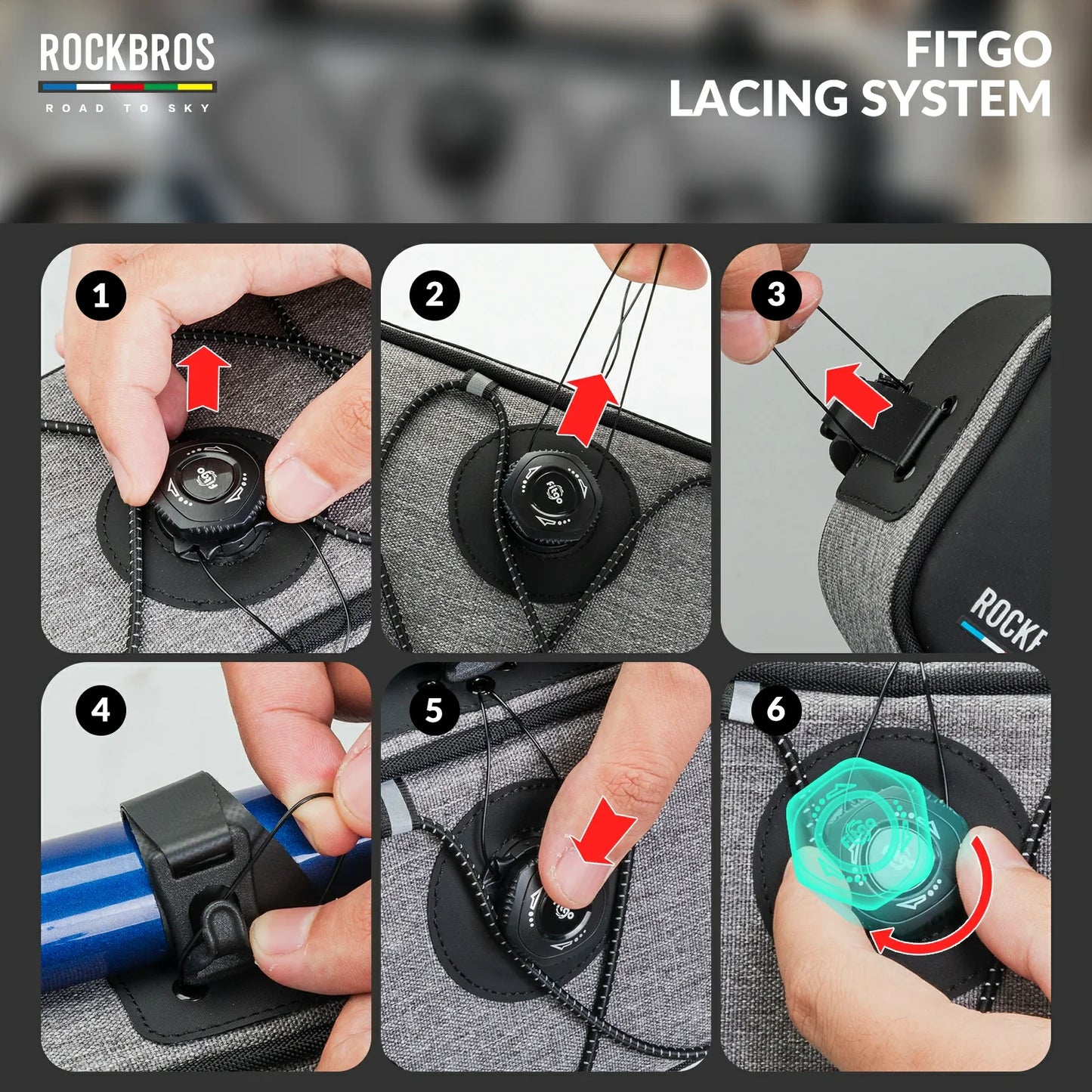 ROCKBROS Bike Triangle Bag-Road to sky