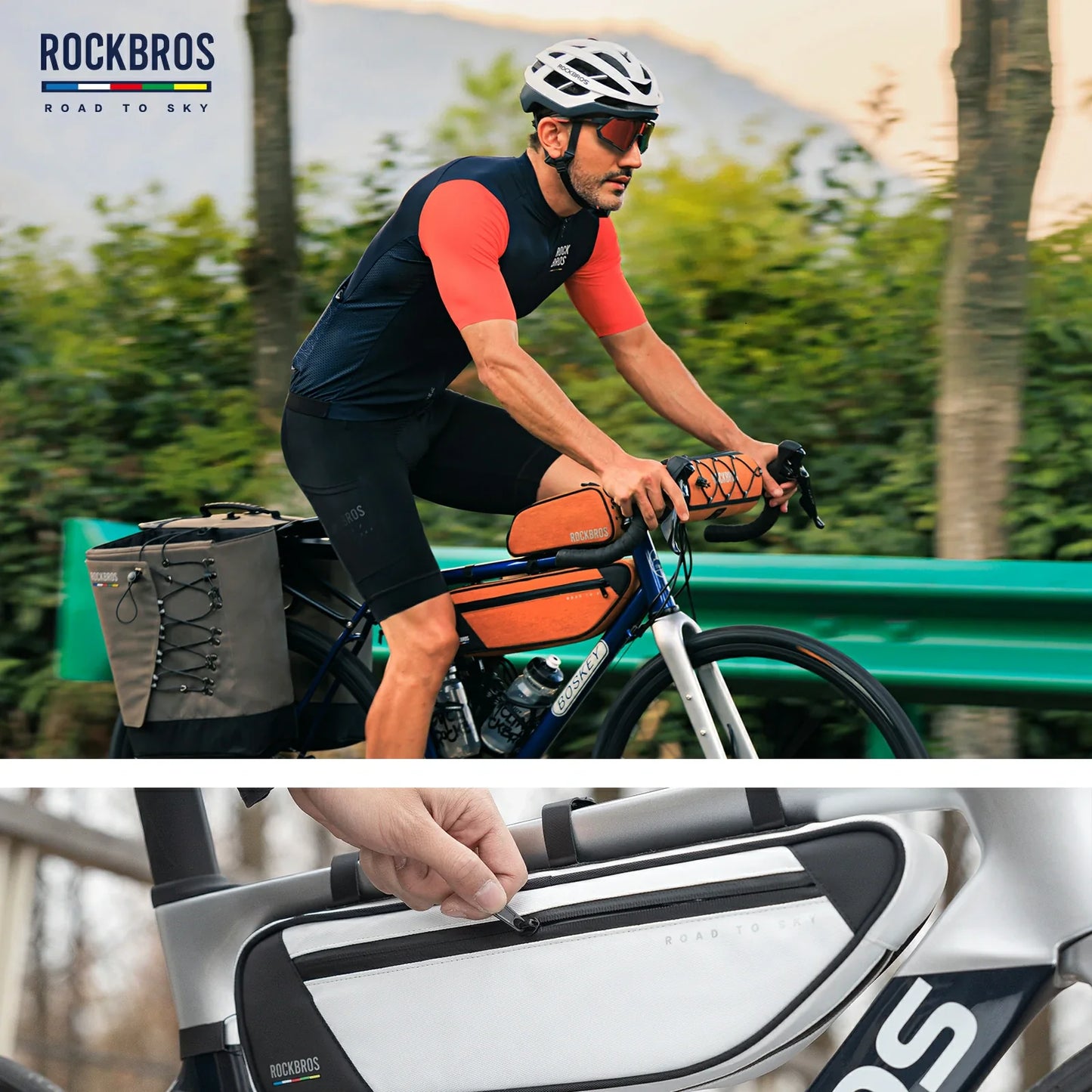 ROCKBROS Bike Triangle Bag-Road to sky