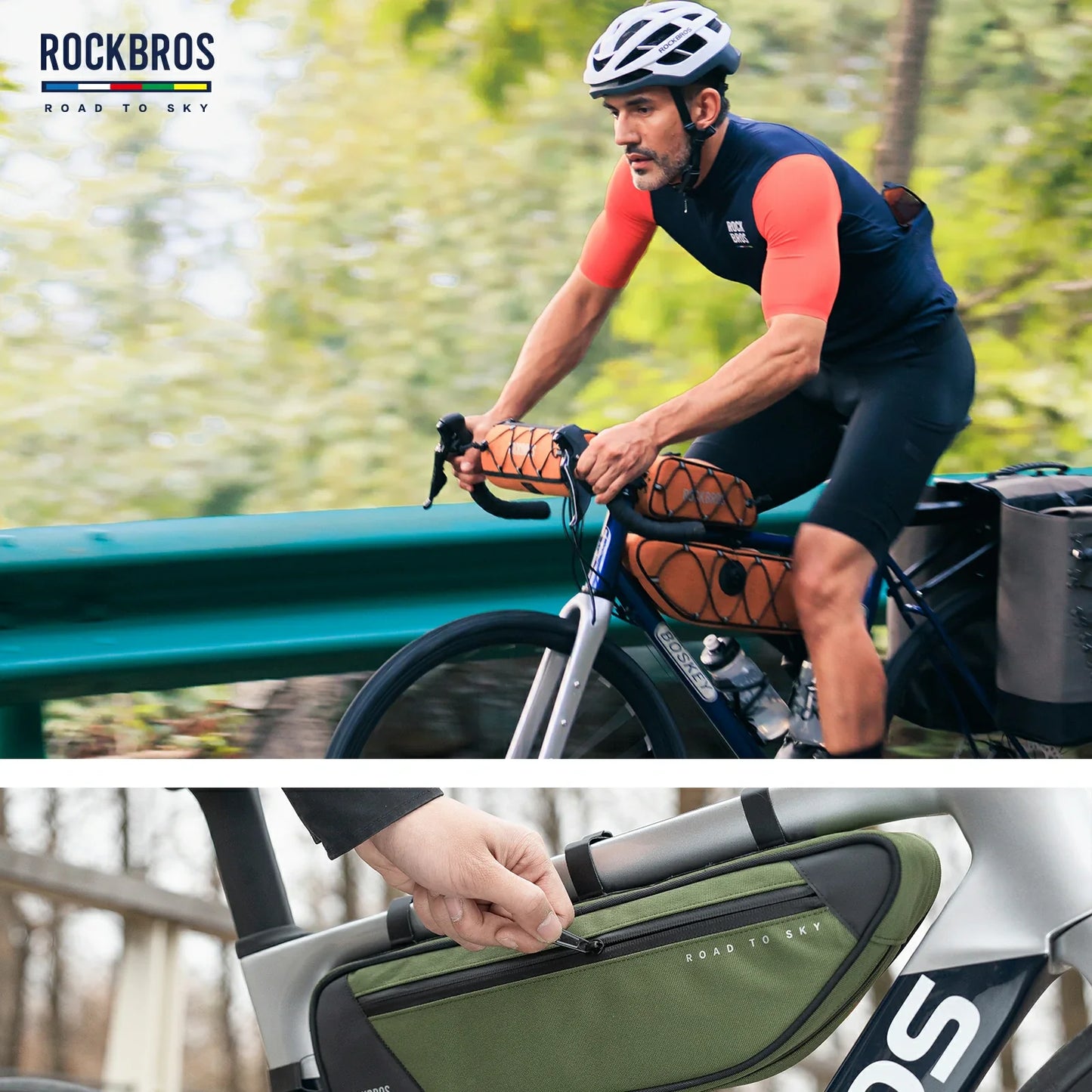 ROCKBROS Bike Triangle Bag-Road to sky
