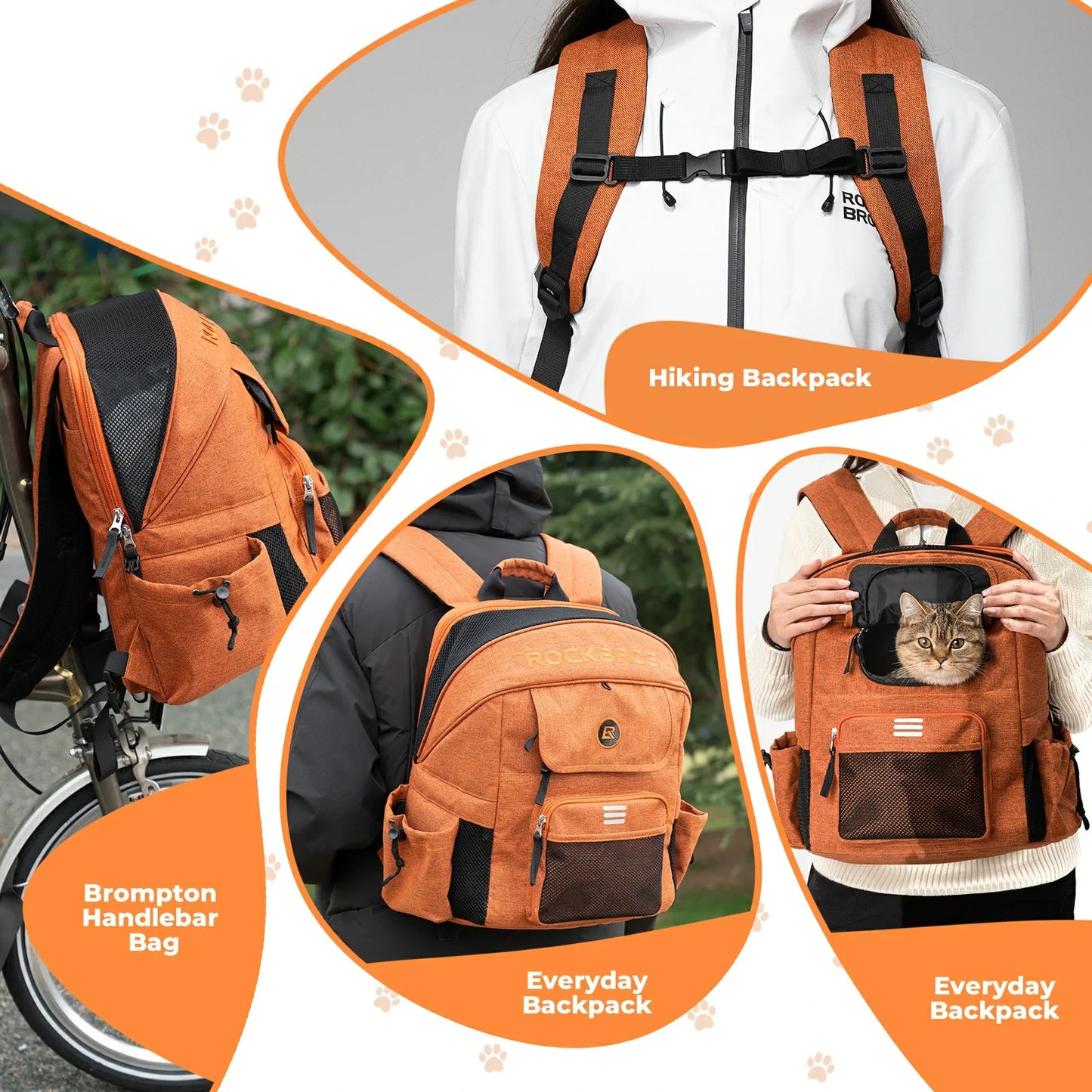 ROCKBROS Folding Bike Pet Bag  Backpack