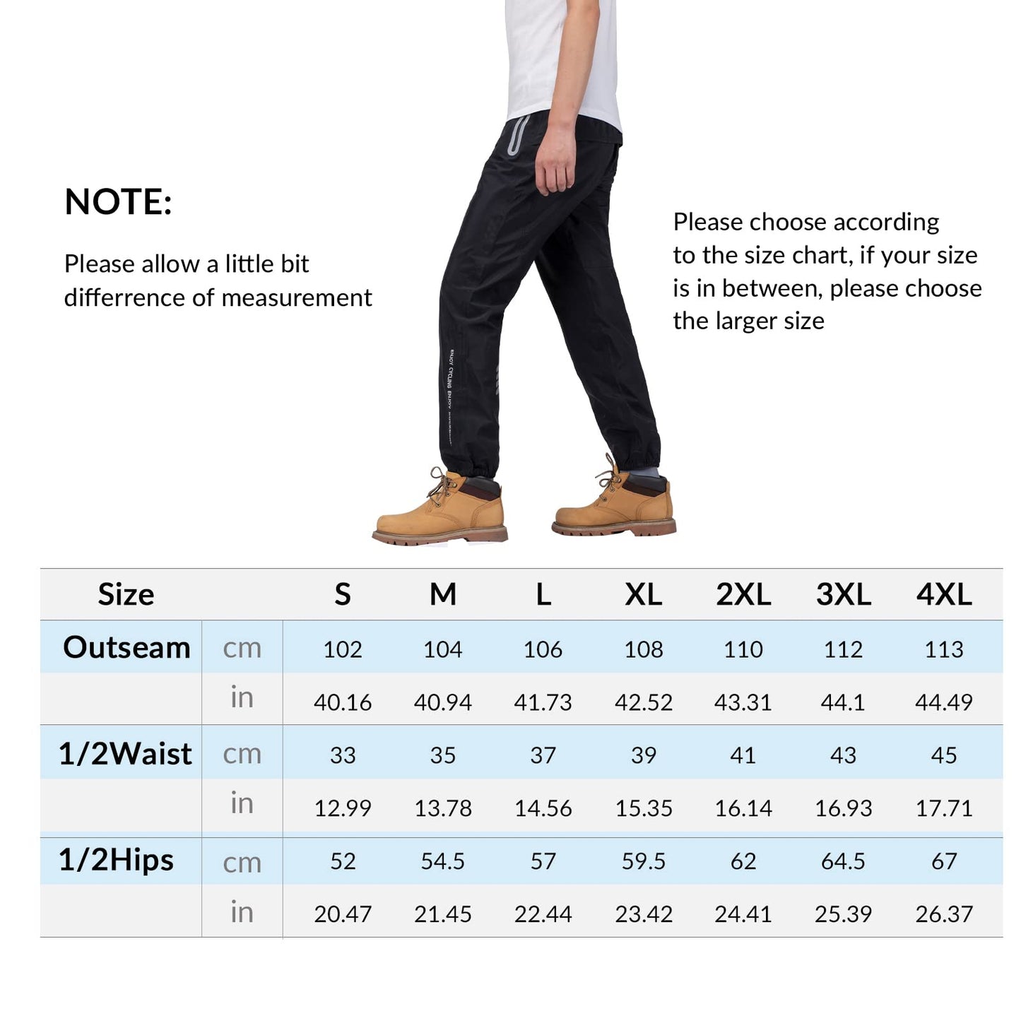 Waterproof Raincoat & Overtrousers for Men Women with Reflective