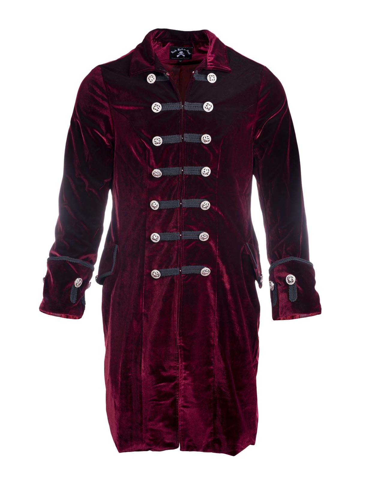Velvet Frock Coat in Burgundy