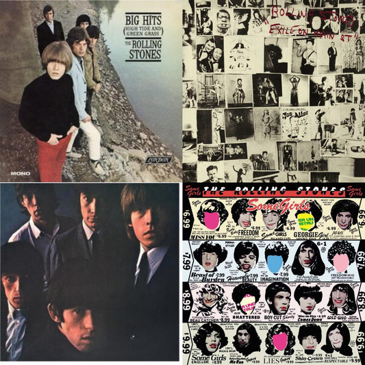 Rolling Stones No.2 (180G) & Big Hits (High Tide Green Grass LP Vinyl) & Exile On Main Street (2LP) & Some Girls