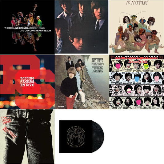 Rolling Stones No.2 (180G) & Big Hits (High Tide Green Grass LP Vinyl) & Metamorphosis & Bigger Bang Live On Copacabana Beach (Multi Color Vinyl/3LP) & Licked Live In Nyc (White Vinyl/3LP) & Live At The Wiltern (3LP) & Sticky Fingers & Some Girls