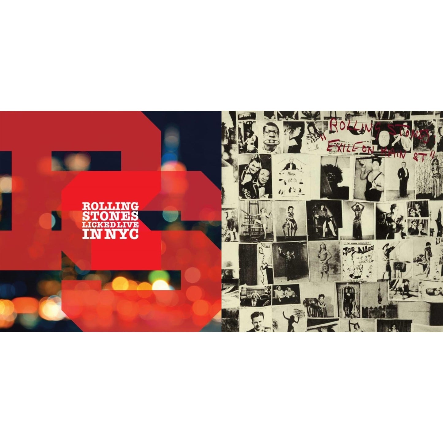 Licked Live In Nyc (White Vinyl/3LP) & Exile On Main Street (2LP)