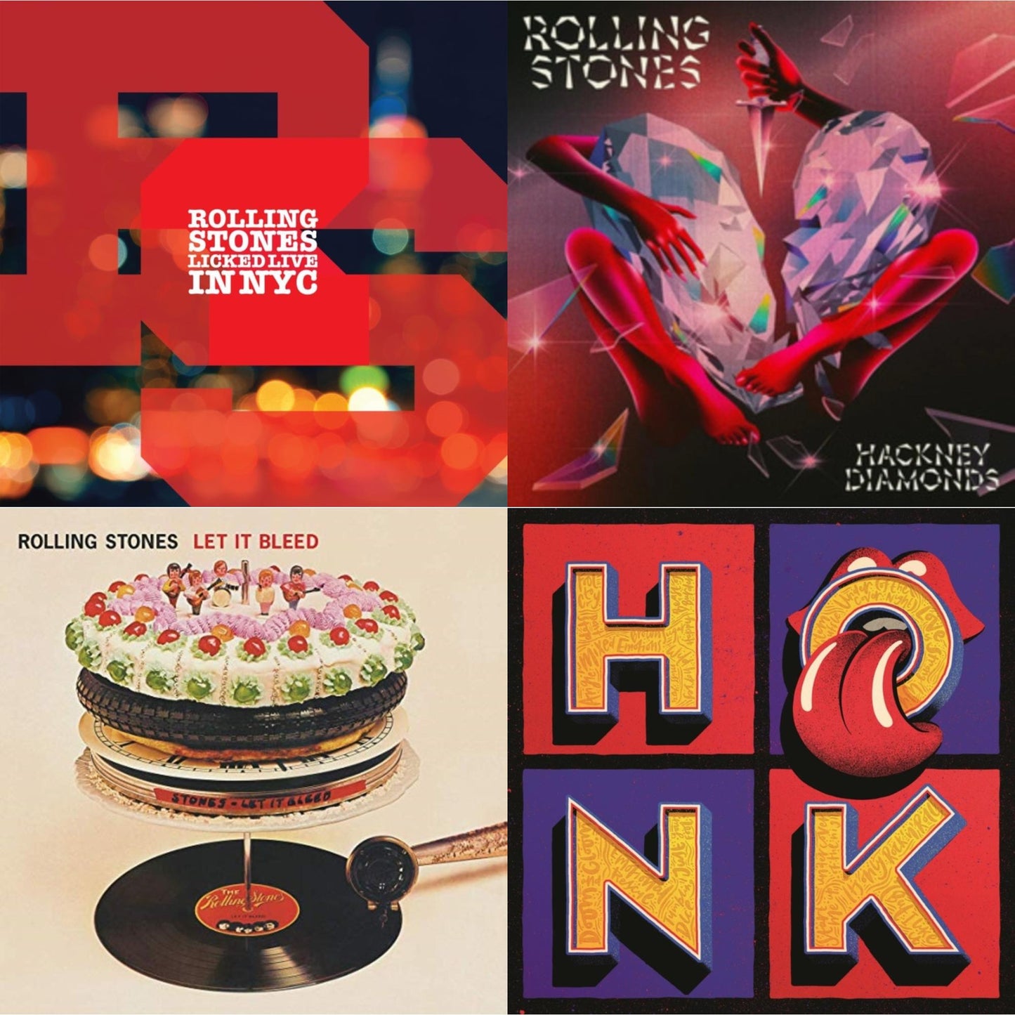 Let It Bleed (50Th Anniversary Edition) & Licked Live In Nyc (White Vinyl/3LP) & Hackney Diamonds & Honk (Translucent Red Vinyl/2LP)