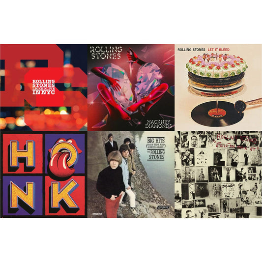 Big Hits (High Tide Green Grass LP Vinyl) & Let It Bleed (50Th Anniversary Edition) & Licked Live In Nyc (White Vinyl/3LP) & Hackney Diamonds & Exile On Main Street (2LP) & Honk (Translucent Red Vinyl/2LP)