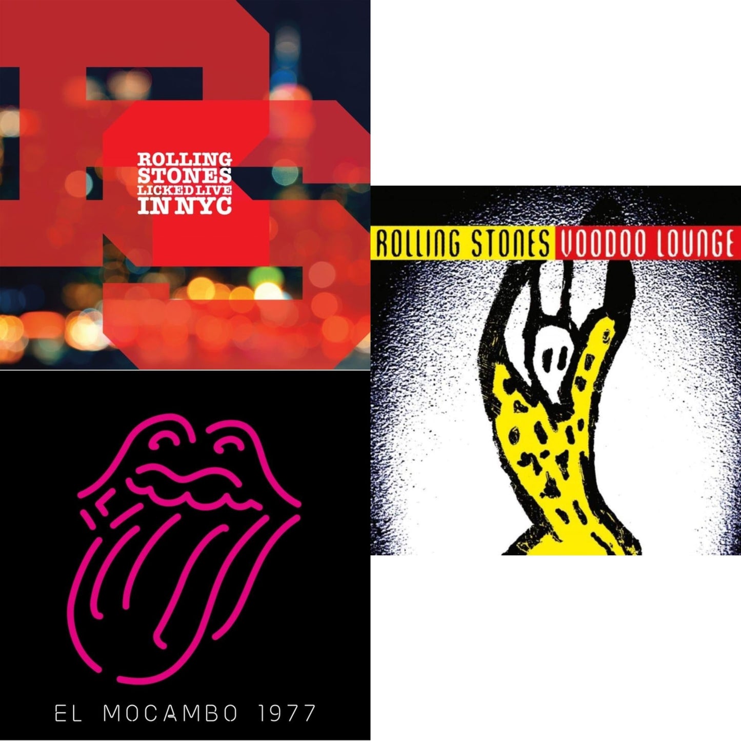 Live At The El Mocambo (4LP) & Licked Live In Nyc (White Vinyl/3LP) & Voodoo Lounge (30Th Anniversary) (Red/Yellow Vinyl/2LP)