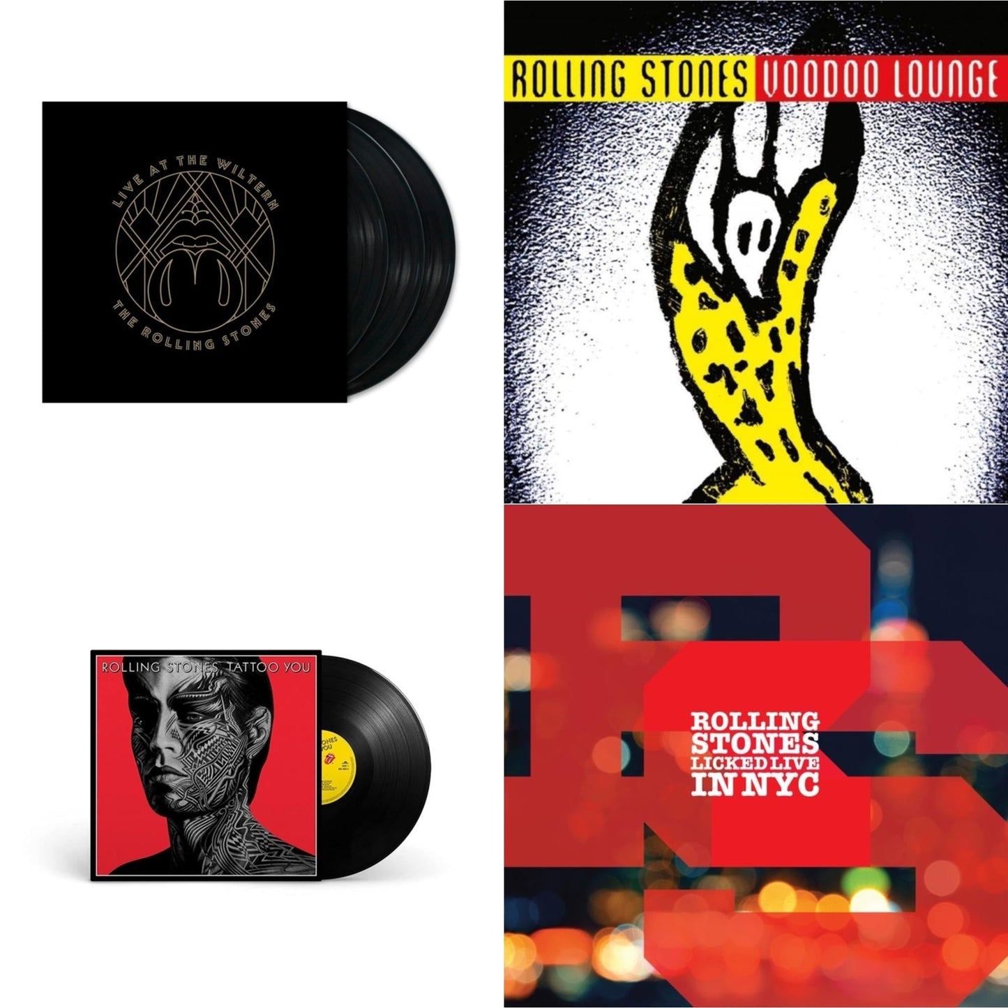 Tattoo You (2021 Remaster) & Licked Live In Nyc (White Vinyl/3LP) & Live At The Wiltern (3LP) & Voodoo Lounge (30Th Anniversary) (Red/Yellow Vinyl/2LP)