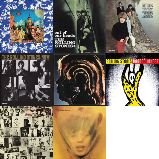 Rolling Stones - Their Satanic Majesties Request & Out Of Our Heads (Uk) & Big Hits (High Tide Green Grass LP Vinyl) & Rolling Stones, Now! & Hot Rocks 1964-1971 (2LP) & Voodoo Lounge (30Th Anniversary) (Red/Yellow Vinyl/2LP) & Exile On Main Street