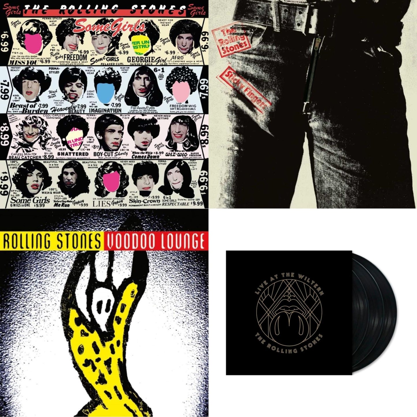 Rolling Stones - Live At The Wiltern (3LP) & Voodoo Lounge (30Th Anniversary) (Red/Yellow Vinyl/2LP) & Sticky Fingers & Some Girls