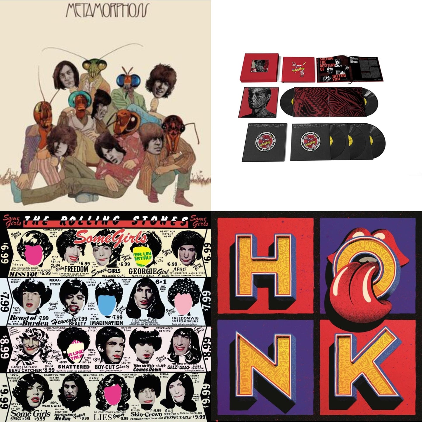 Rolling Stones - Metamorphosis & Tattoo You (2021 Remaster/5LP Box Set) & Some Girls & Honk (Translucent Red Vinyl/2LP)