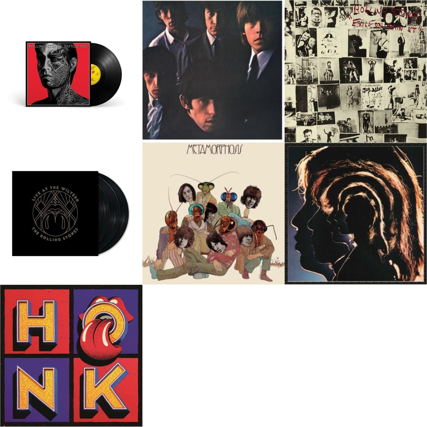 Rolling Stones No.2 (180G) & Metamorphosis & Hot Rocks 1964-1971 (2LP) & Tattoo You (2021 Remaster) & Live At The Wiltern (3LP) & Exile On Main Street (2LP) & Honk (Translucent Red Vinyl/2LP)