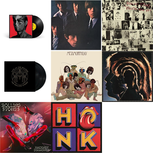 Rolling Stones No.2 (180G) & Metamorphosis & Hot Rocks 1964-1971 (2LP) & Tattoo You (2021 Remaster) & Hackney Diamonds & Live At The Wiltern (3LP) & Exile On Main Street (2LP) & Honk (Translucent Red Vinyl/2LP)