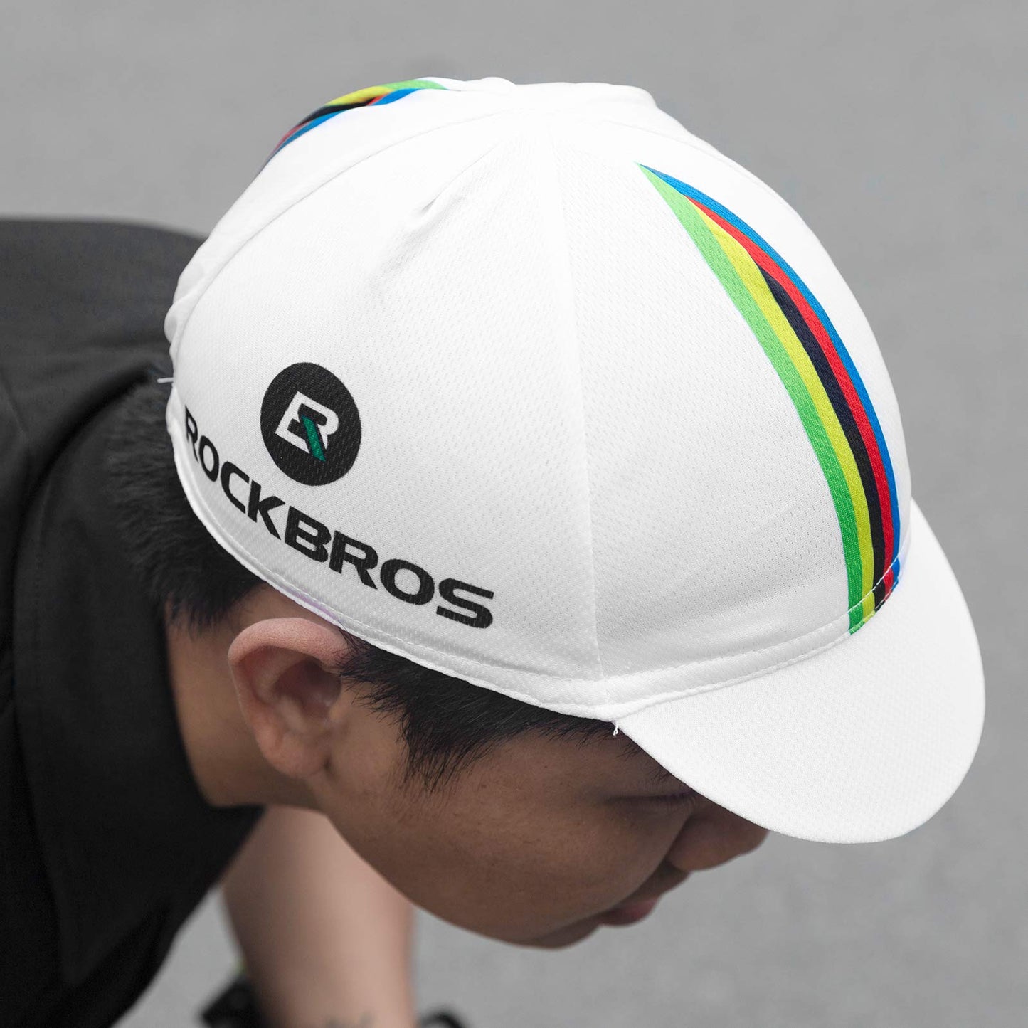 ROCKBROS Cycling Cap Sun Visor Ployester Breathable Rainbow Hat for Men Women