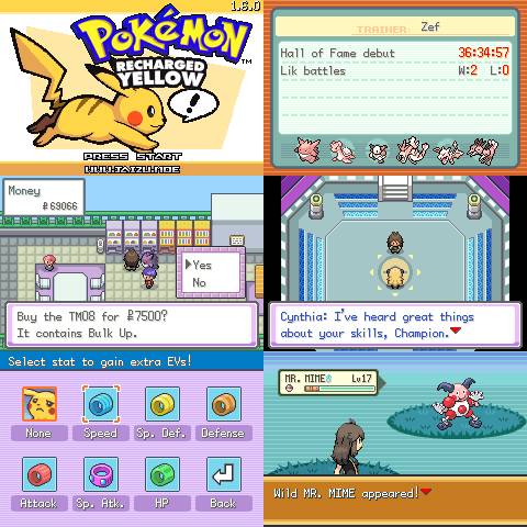 Pokemon Recharged Yellow GBA Pokemon ROM Hack Game Boy Advance