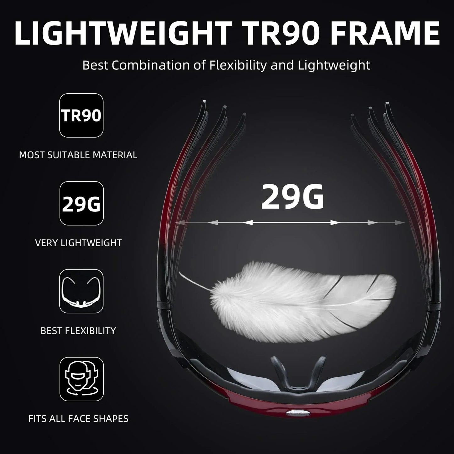 ROCKBROS Polarized Sports Sunglasses UV Protection Cycling Glasses