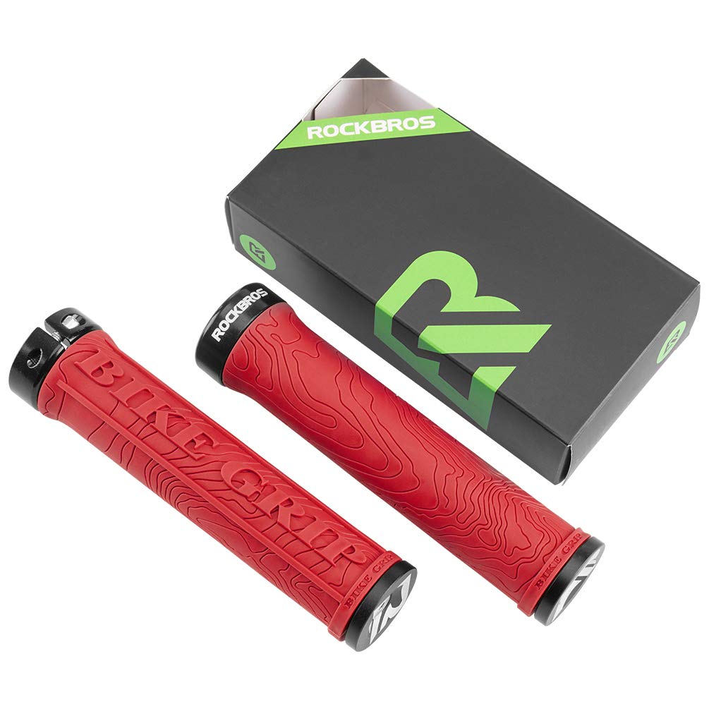 ROCKBROS Bike Handlebar Grips Double Lock-on MTB Bicycle Handle Bar Grips