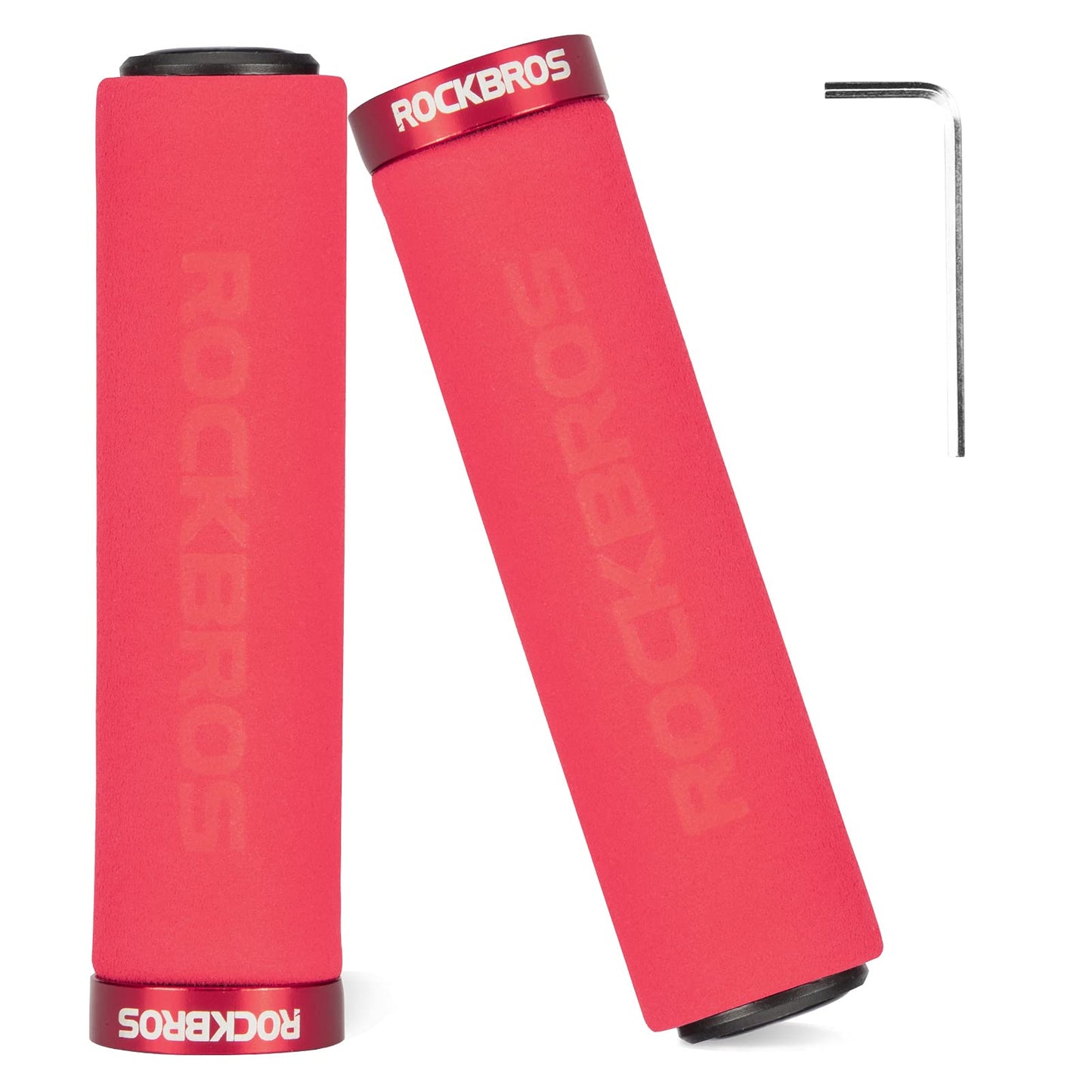 ROCKBROS Bike Grips Foam Single Lock on Bicycle  Soft Comfortable Non-Slip Bike Handle Grips