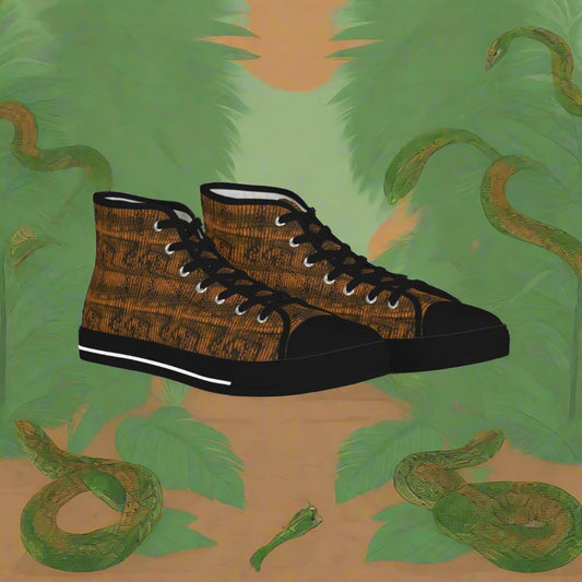 Reptilian Men's High Top Sneakers - Lizard Vigilante