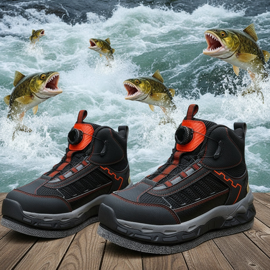 Rock Fishing Shoes Men's offshore Fishing Shoes Waterproof Skid-proof Reef-climbing Shoes Handiness Felt Spike Soles - Premium boot from Lizard Vigilante - Just $266.66! Shop now at Lizard Vigilante