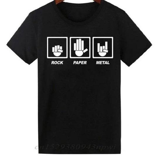 Summer 2020 Rock Paper Metal T Shirt Heavy Metal Band Hip Hop Tops Tee Shirts Harajuku Short Sleeve Cool T-shirt For Men Women - Premium  from Lizard Vigilante - Just $26.99! Shop now at Lizard Vigilante
