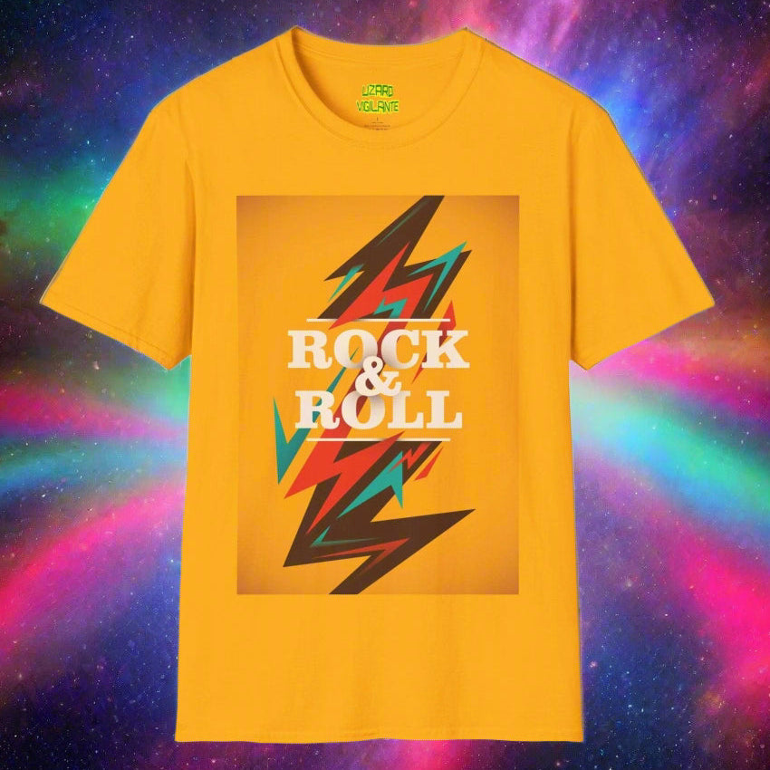 Rock & Roll Bolt Unisex Softstyle T-Shirt - Lizard Vigilante