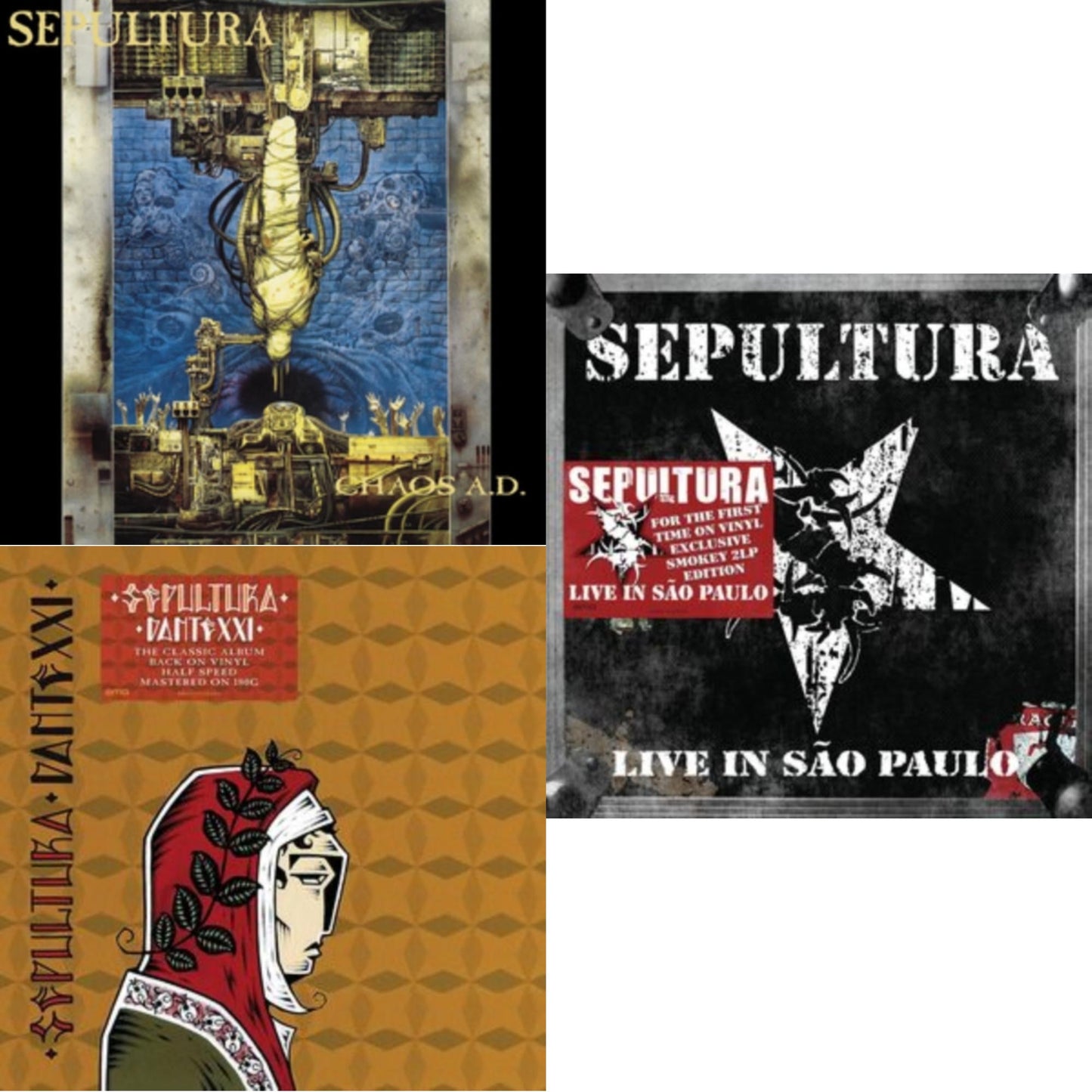 Chaos A.D. (Expanded Edition/2LP) & Dante Xxi & Live In Sao Paulo (2LP)