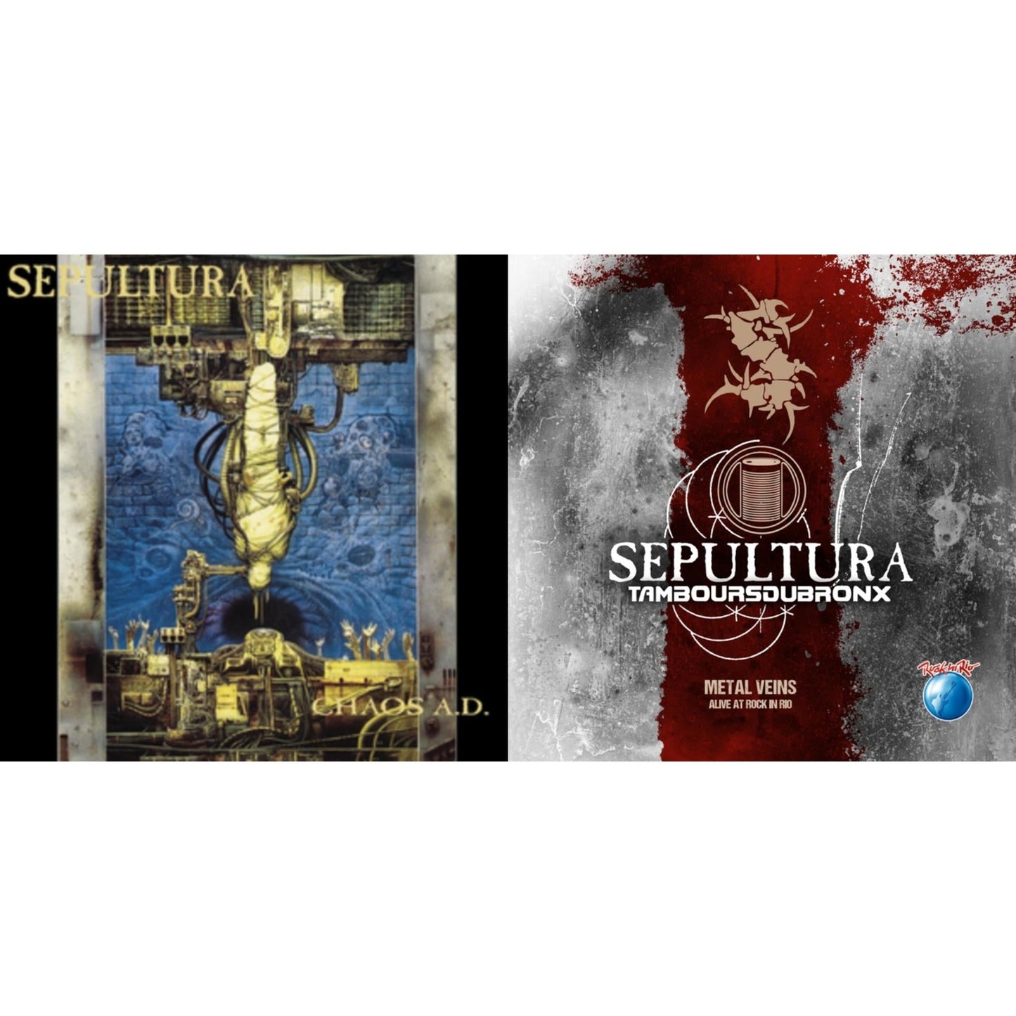 Chaos A.D. (Expanded Edition/2LP) & Metal Veins - Alive At Rock In Rio (Limited/2LP)