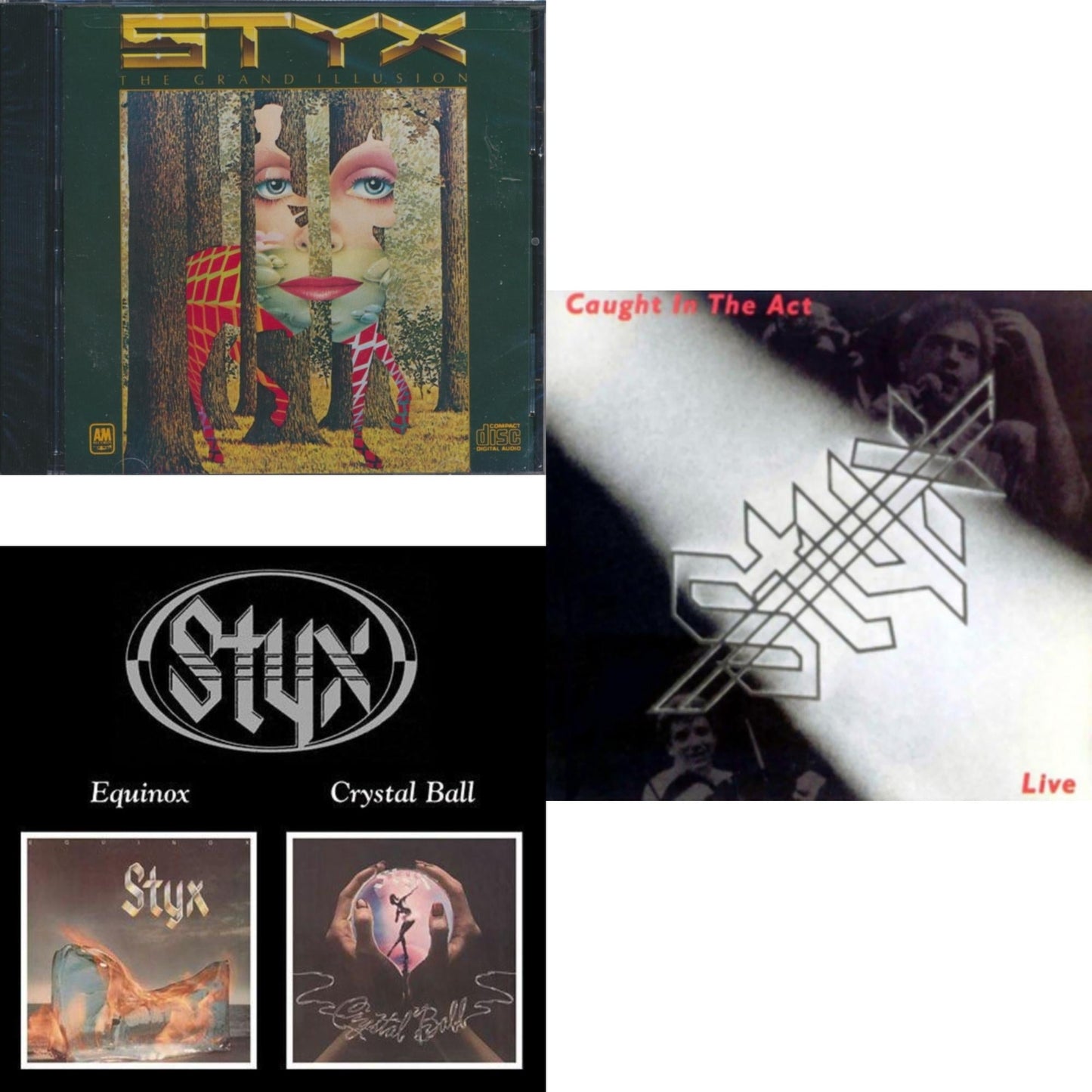 Grand Illusion & Equinox / Crystal Ball (Remastered) & Caught In The Act Live (Remastered)
