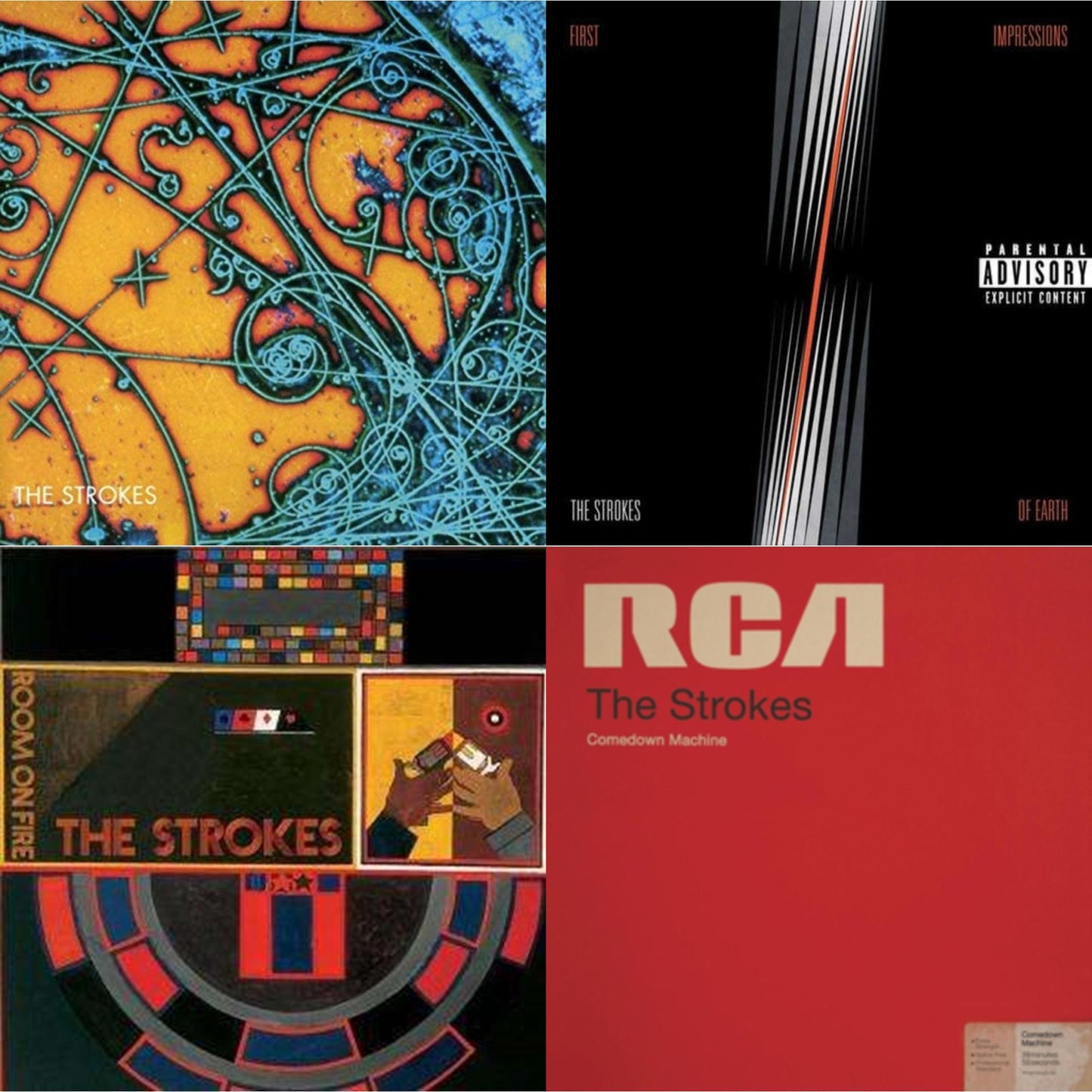 Strokes - Is This It & Room On Fire & First Impressions Of Earth & Comedown Machine - LP Vinyl Bundle