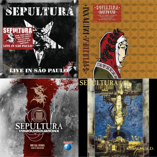 Chaos A.D. (Expanded Edition/2LP) & Metal Veins - Alive At Rock In Rio (Limited/2LP) & Dante Xxi & Live In Sao Paulo (2LP)