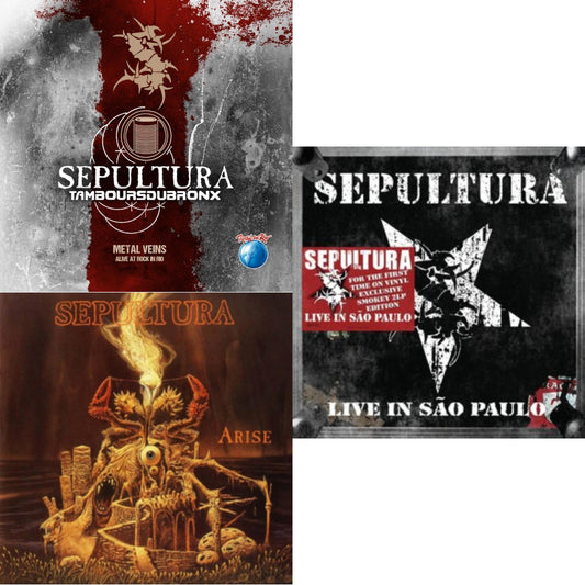 Sepultura - Metal Veins - Alive At Rock In Rio (Limited/2LP) & Live In Sao Paulo (2LP) & Arise (Expanded Edition)