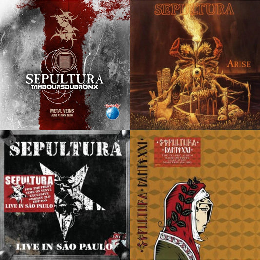 Sepultura - Metal Veins - Alive At Rock In Rio (Limited/2LP) & Dante Xxi & Live In Sao Paulo (2LP) & Arise (Expanded Edition)