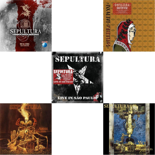 Sepultura - Chaos A.D. (Expanded Edition/2LP) & Metal Veins - Alive At Rock In Rio (Limited/2LP) & Dante Xxi & Live In Sao Paulo (2LP) & Arise (Expanded Edition)