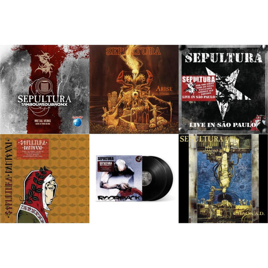 Sepultura - Chaos A.D. (Expanded Edition/2LP) & Metal Veins - Alive At Rock In Rio (Limited/2LP) & Roorback & Dante Xxi & Live In Sao Paulo (2LP) & Arise (Expanded Edition)