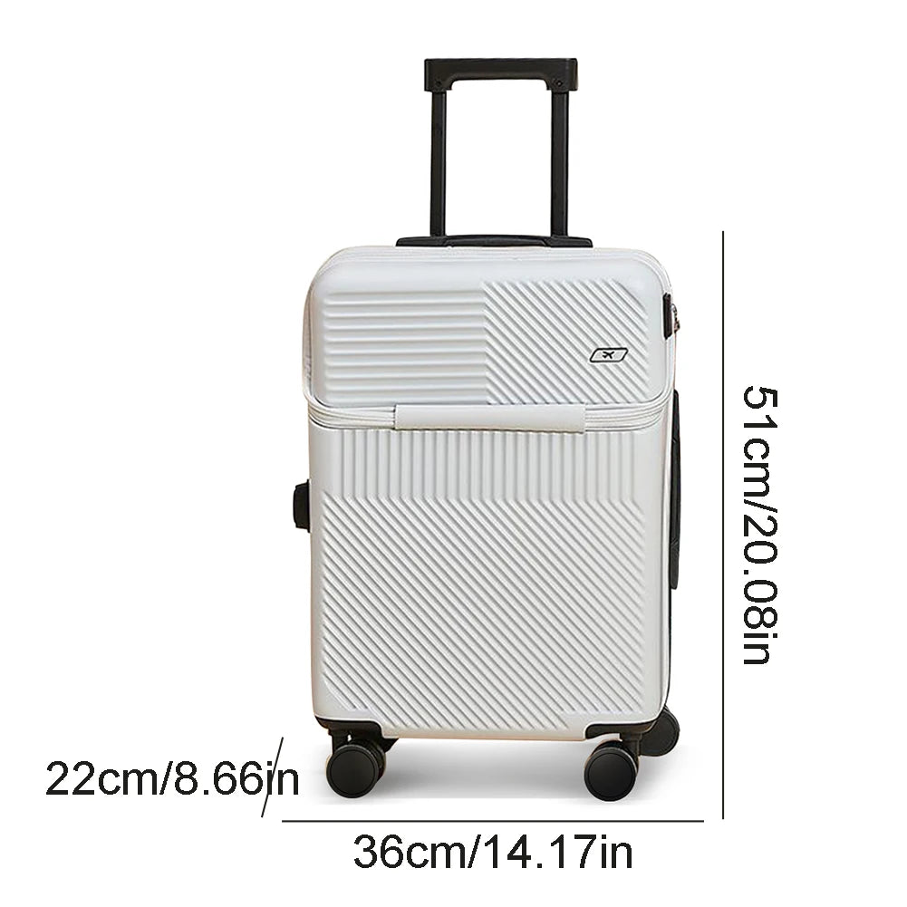 20" Expandable Carry-On Suitcase with USB Charging – Scratch-Resistant, Spinner Wheels, and Front Access for Ultimate Travel Convenience - Premium luggage from Lizard Vigilante - Just $95.99! Shop now at Lizard Vigilante