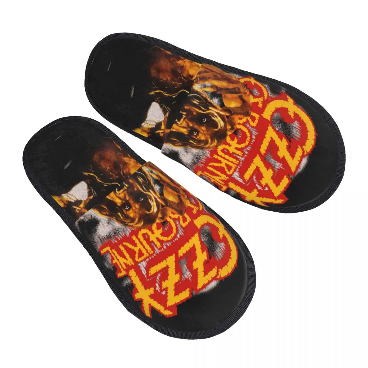 Ozzy Osbourne Slippers Heavy Metal Band Rock House Soft Warm Prince Of Darkness Memory Foam Fluffy Slipper Indoor Outdoor Shoes - Premium slippers from Lizard Vigilante - Just $21.99! Shop now at Lizard Vigilante