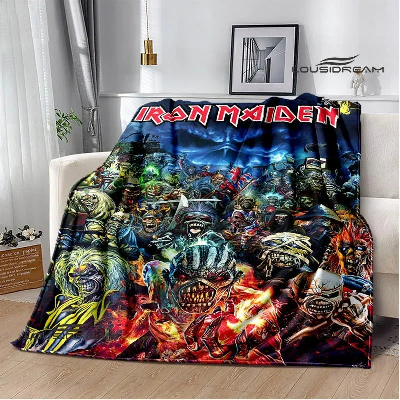 Iron Maiden Printed Blanket – Soft Flannel Kids & Adults Throw | Warm, Portable, and Perfect for Home or Travel - Premium blanket from dsers - Just $33.66! Shop now at Lizard Vigilante