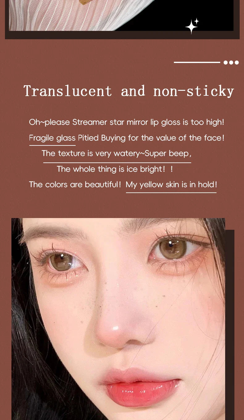 Lip Gloss Long-lasting Moisturizing Waterproof Non-fading Mirror Moisturizing Lip Gloss Women's Cosmetics