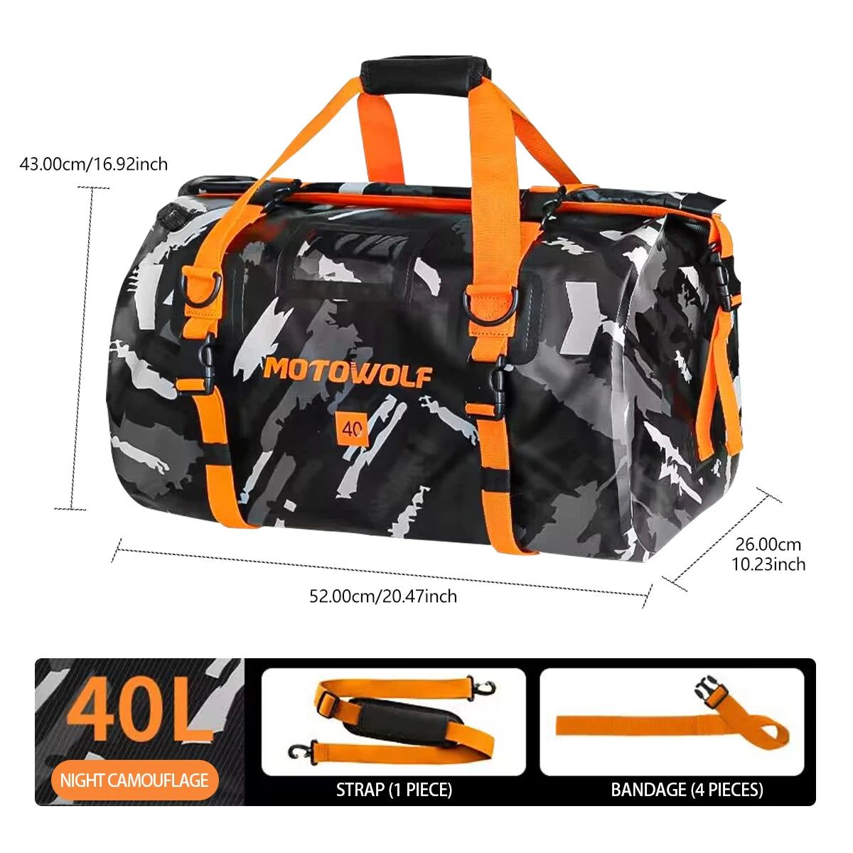 Ultimate Motorcycle Dry Bag – Waterproof Reflective Tail Duffle for Travel & Outdoor Adventures - Premium motorcycle dry bag from Lizard Vigilante - Just $57.99! Shop now at Lizard Vigilante