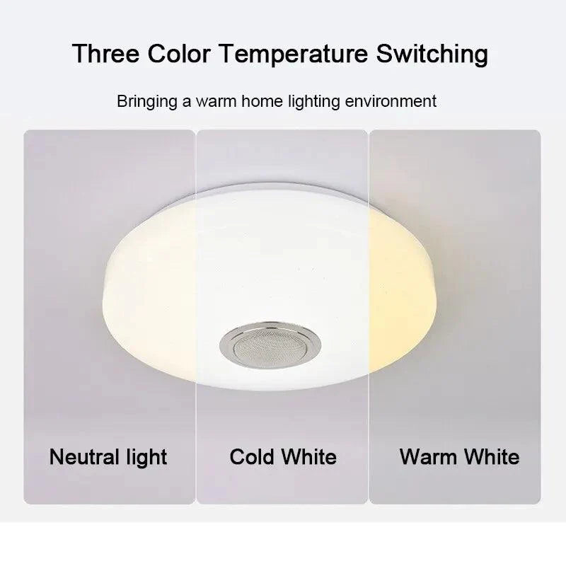 Smart RGB Dimming Ceiling Lamp with Bluetooth Speaker – Modern LED Lighting for Home - Premium speakers from Lizard Vigilante - Just $36.99! Shop now at Lizard Vigilante