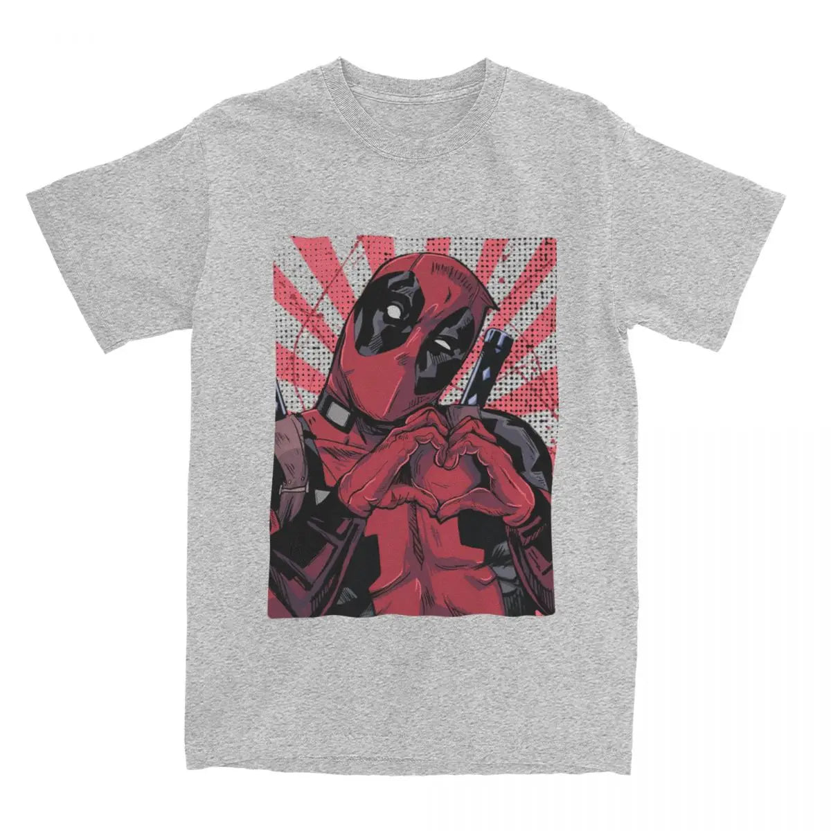 Deadpool Hand Heart TShirt for Men Women Cotton Comic Book Fashion Unisex Tee ONeck Short Sleeve T Shirt summer casual Clothes cool tee - Premium t-shirt from Lizard Vigilante - Just $24.39! Shop now at Lizard Vigilante