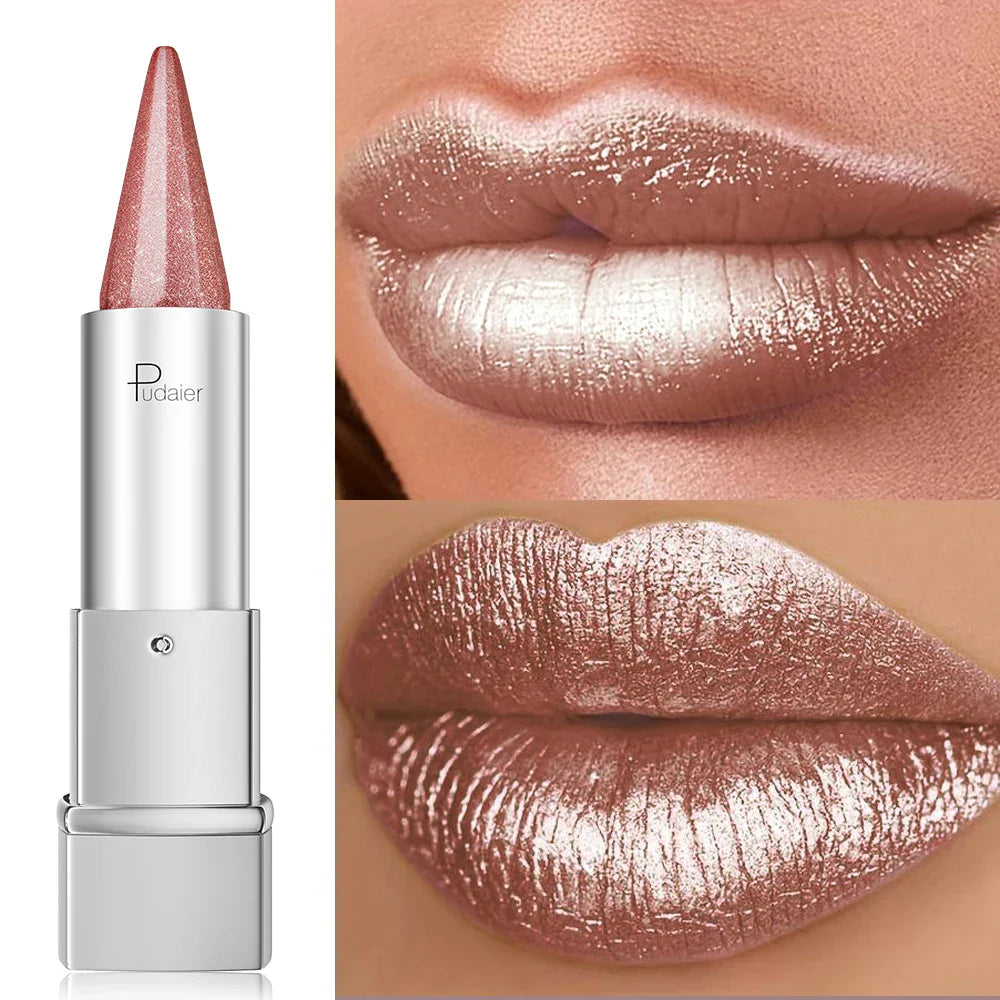 Pearlescent, Sparkle, lipstick forWomen, Lightness, Lipstick WaterproofLong, lipstick 24 Hours Long Lasting.Colorfast, lipstick