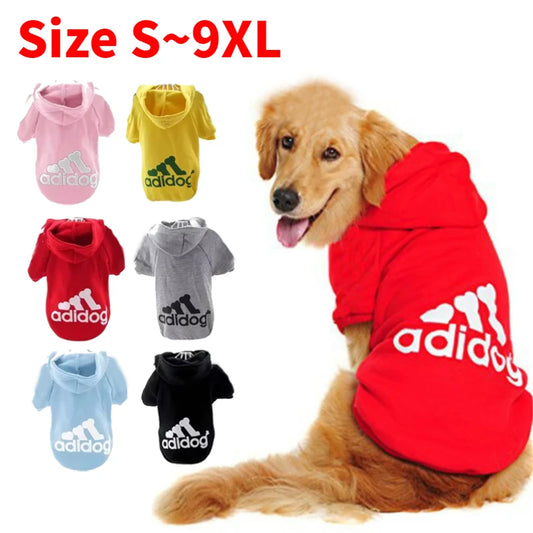 Pet Dog Clothes Adidog Dog Hoodies Autumn Winter Warm Coat for Large Dogs Jacket Sweater Puppy French Bulldog Clothing - Premium pet apparel from Lizard Vigilante - Just $17.99! Shop now at Lizard Vigilante