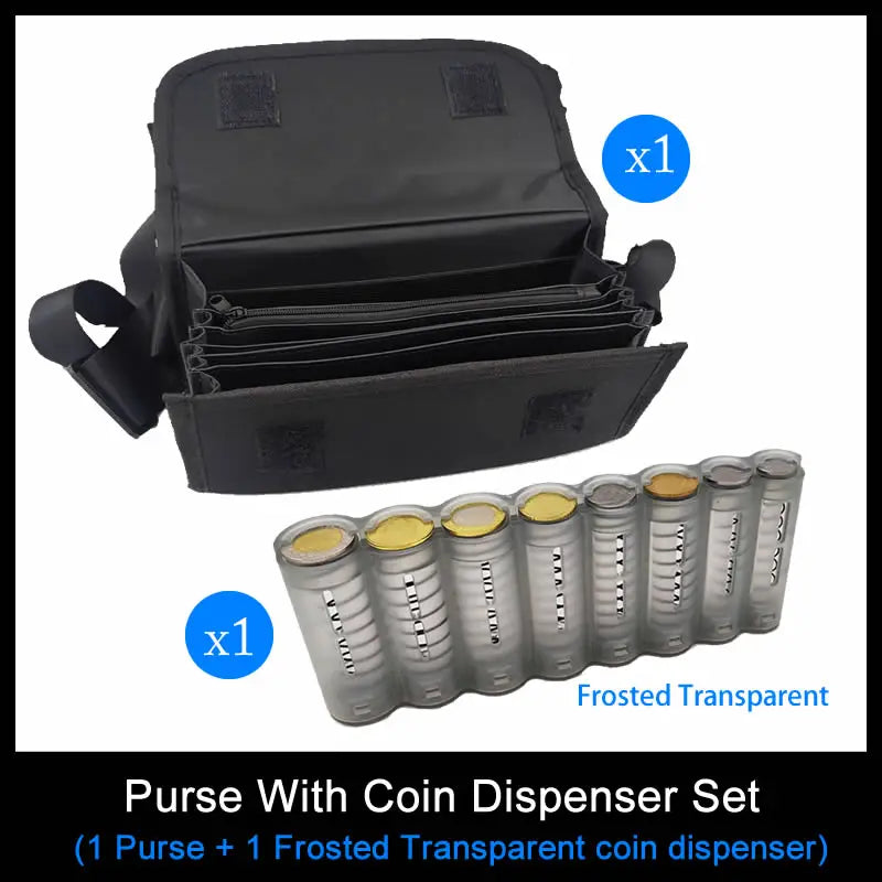 Multi Pocket Waiter’s Waist Wallet with Coin Dispenser and 8 Slots
